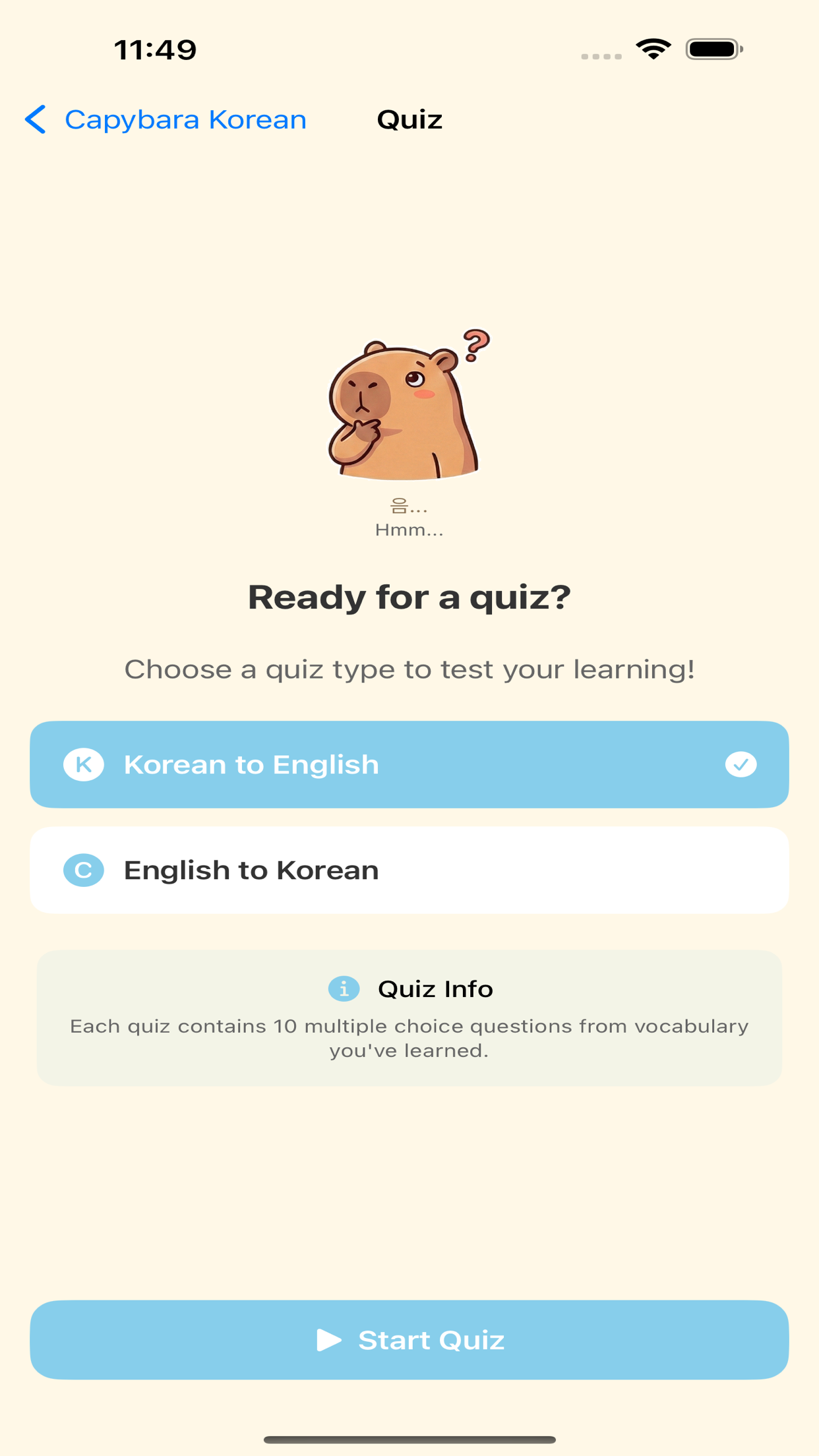 Quiz Mode